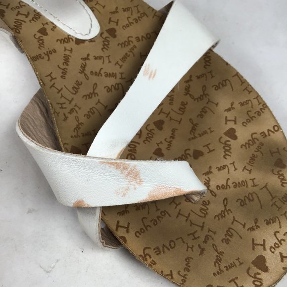 Refresh Baha Pinch Toe Sandal White Size 8 - Picture 7 of 12